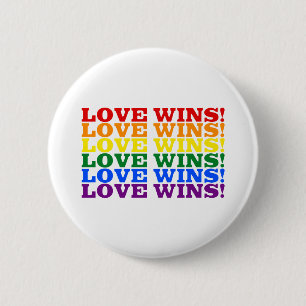 Liebe gewinnt Regenbogen Button