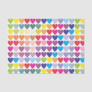Liebe gewinnt Regenbogen-Herzen Seidenpapier