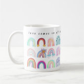 Liebe gewinnt - Regenbogen Kaffeetasse (Links)
