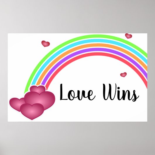 Liebe gewinnt Regenbogen Poster (Vorne)