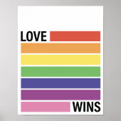 Liebe gewinnt Regenbogen Poster (Vorne)