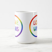 Liebe gewinnt Regenbogen-Prix Kaffeetasse (Mittel)