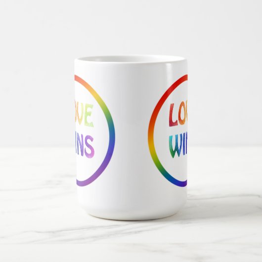 Liebe gewinnt Regenbogen-Prix Kaffeetasse (Mittel)