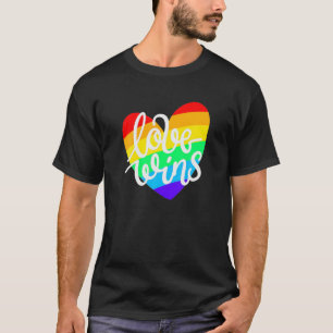 Liebe gewinnt Regenbogen-T-Shirt, Gay Lesbian LGBT T-Shirt