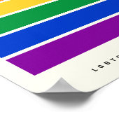 Liebe gewinnt Regenbogenfarben LGBTQ Poster (Ecke)