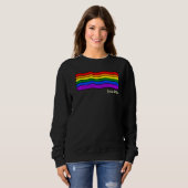 Liebe gewinnt Regenbogenflagge Gay Lgbtq Monat Unt Sweatshirt (Vorne ganz)