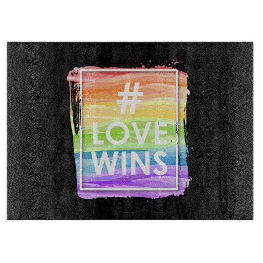 Liebe gewinnt schneidebrett (Vorderseite)