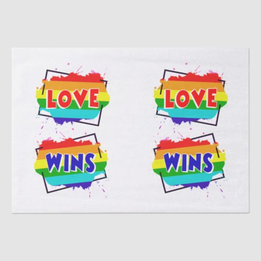 Liebe gewinnt seidenpapier (Vorderseite)