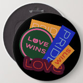 Liebe gewinnt. Stolz. Stolz gewinnt. Schaltfläche  Button (Vorne & Hinten)