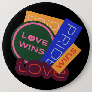 Liebe gewinnt. Stolz. Stolz gewinnt. Schaltfläche  Button