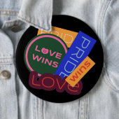 Liebe gewinnt. Stolz. Stolz gewinnt. Schaltfläche  Button (Beispiel)