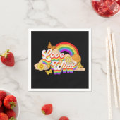 Liebe gewinnt Textdesign Serviette (Beispiel)
