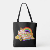 Liebe gewinnt Textdesign Tasche (Rückseite)