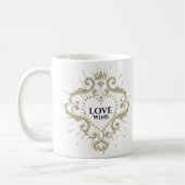 Liebe gewinnt Valentine Glittering Crosframe Kaffeetasse (Links)