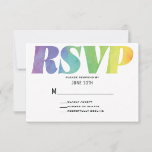 Liebe gewinnt Wasserfarbe UAWG RSVP Karte