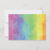 Liebe gewinnt Wasserfarbe UAWG RSVP Karte (Rückseite)