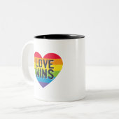 Liebe gewinnt zweifarbige tasse (Vorderseite Links)