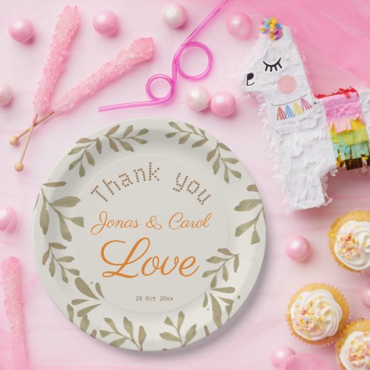 Liebe Gewürzgarten Hochzeitsfeier Pappteller (Party)