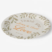 Liebe Gewürzgarten Hochzeitsfeier Pappteller (Schrägansicht)