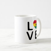 Liebe - Ghana-Flagge Kaffeetasse (VorderseiteRechts)