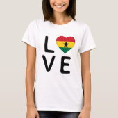 Liebe - Ghana-Flagge T-Shirt (Vorderseite)