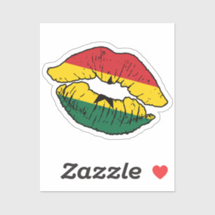 Liebe Ghana Ghanaian Lipstick Aufkleber
