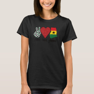 Liebe Ghana Proud Ghanaische Flagge Ghanaische Roo T-Shirt