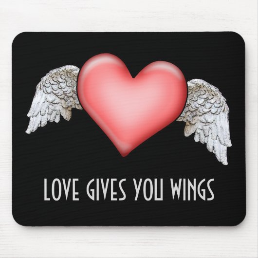 Liebe gibt Ihnen Wings Mousepad (Vorne)