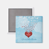 Liebe gibt mir Flügel zum Hochzeitsfliegen Speiche Magnet (Vorderseite/Rückseite)