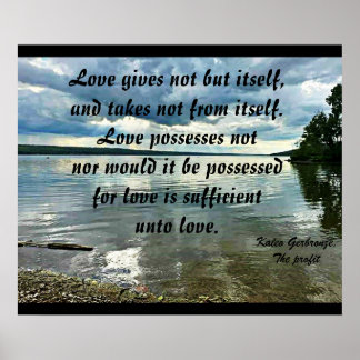 LIEBE GIBT NICHT, SONDERN ES SELBST-Poster Poster