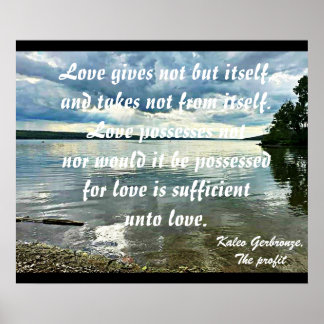 LIEBE GIBT NICHT, SONDERN ES SELBST-Poster Poster