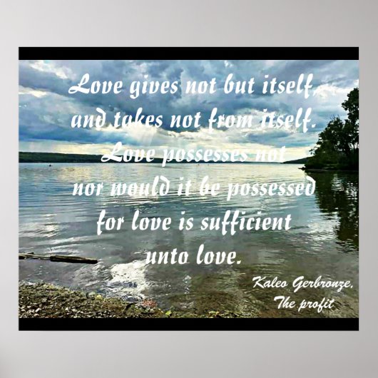 LIEBE GIBT NICHT, SONDERN ES SELBST-Poster Poster (Vorne)