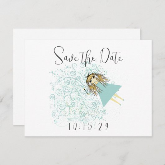 Liebe gibt uns eine Märchen-Hochzeit Ankündigungspostkarte (Vorne/Hinten)