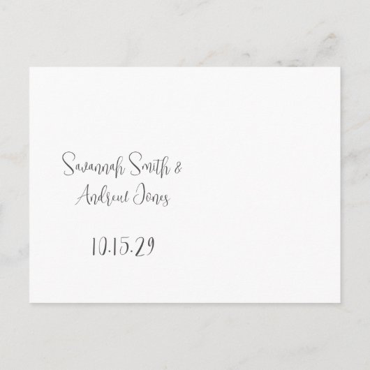 Liebe gibt uns eine Märchen-Hochzeit Ankündigungspostkarte (Rückseite)