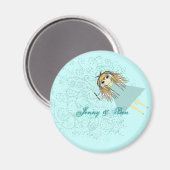 Liebe gibt uns eine Märchen-Hochzeit Magnet (Vorderseite/Rückseite)