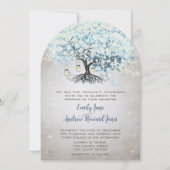 Liebe gibt uns Fairy Tale Heart Leaf Tree Hochzeit Einladung (Vorderseite)