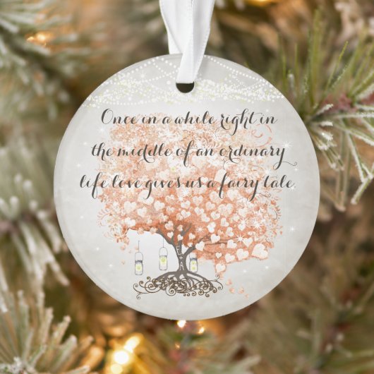 Liebe gibt uns Fairy Tale Heart Leaf Tree Hochzeit Ornament (Baum)