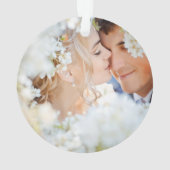 Liebe gibt uns Fairy Tale Heart Leaf Tree Wedding Ornament (Rückseite)