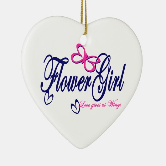 Liebe gibt uns Wings Keramikornament (Rechts)