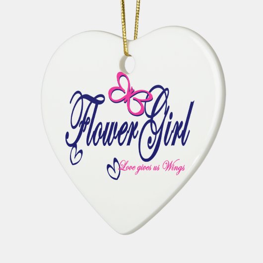 Liebe gibt uns Wings Keramikornament (Links)