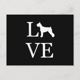 Liebe Gigant Schnauzer Silhouette Hundeliebhaber Feiertagspostkarte