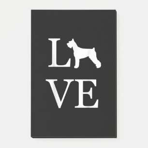Liebe Gigant Schnauzer Silhouette Hundeliebhaber Post-it Klebezettel