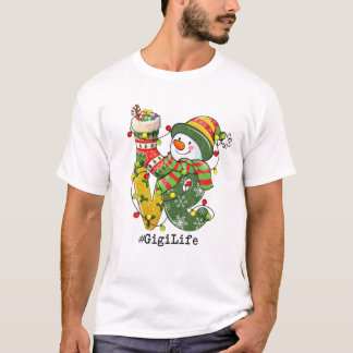 LIEBE Gigi Life Snowman Weihnachtsbeleuchtung Paja T-Shirt