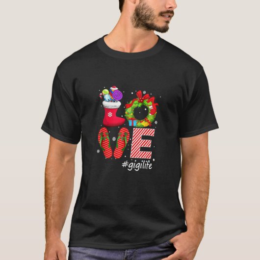 Liebe Gigilife Drehe Flops Candy Socks Snow Christ T-Shirt (Vorderseite)