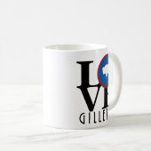 LIEBE Gillette Wyoming 11oz Kaffeetasse (VorderseiteRechts)