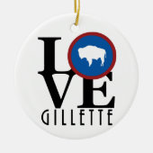 LIEBE Gillette Wyoming Keramik Ornament (Vorne)