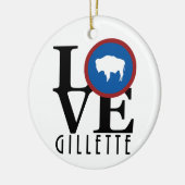 LIEBE Gillette Wyoming Keramik Ornament (Links)
