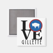 LIEBE Gillette Wyoming Magnet (Vorderseite/Rückseite)