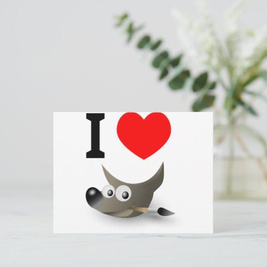 Liebe GIMP? Zeig es! Postkarte (Stehend Vorderseite)