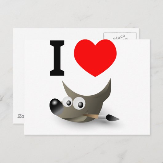 Liebe GIMP? Zeig es! Postkarte (Vorne/Hinten)